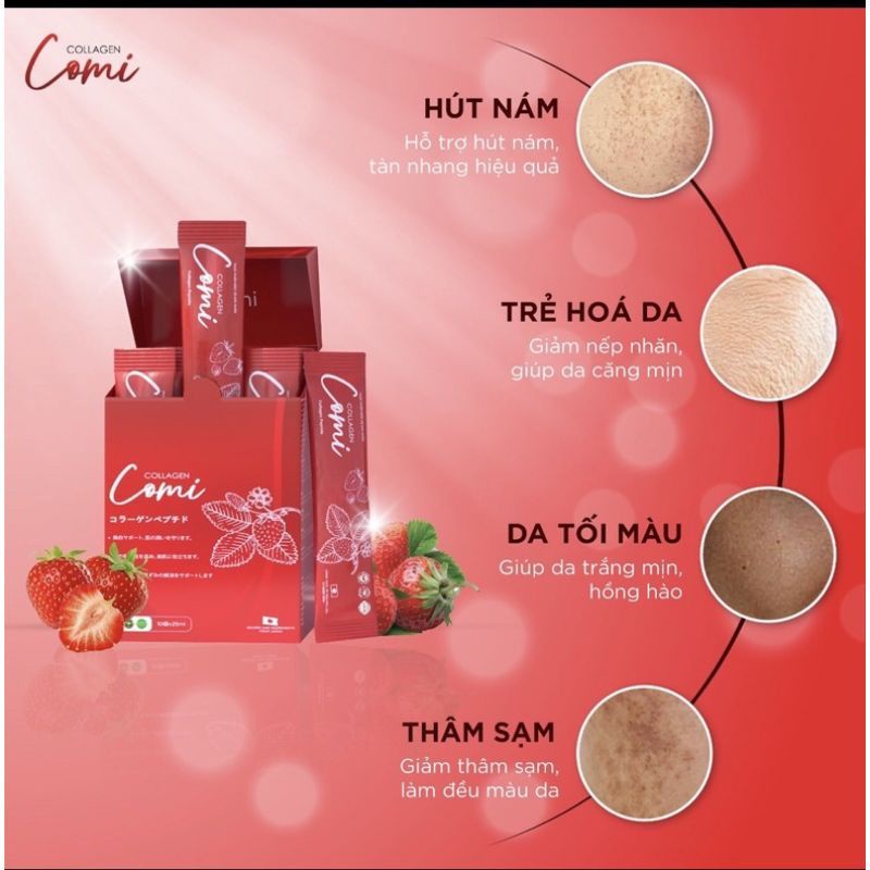 Mua 1 tặng 1 mask collagen # CollagenComi Nhật Bản, hút nám, trắng da, chống lão hóa