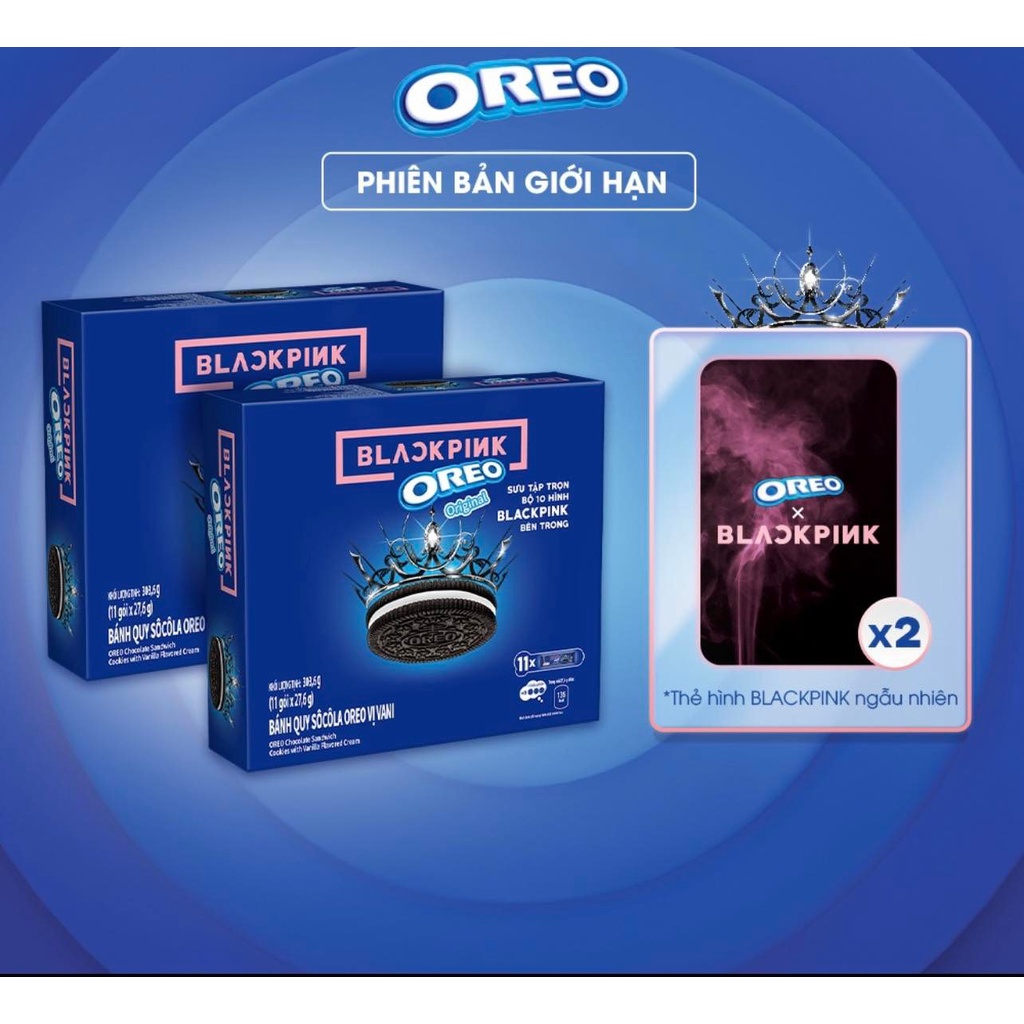 Combo 2 Hộp Oreo BlackPink TO 303.6g Kèm 2 Card