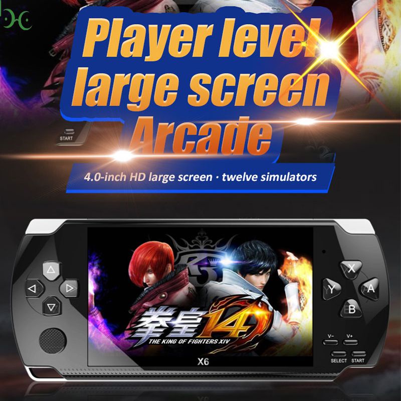 【Hàng Giao Ngay】 Máy Chơi Game Cầm Tay 4.0 Inch 8Gb Tích Hợp 1500 Trò Chơi Cho Nhiều Bộ Mô Phỏng Máy Chơi Game Điện Tử X6 Retro Máy Chơi Game Cầm Tay Mp3/Mp4/Ebook Tv Out
