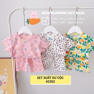 set 3 bộ thun cotton cho bé gái