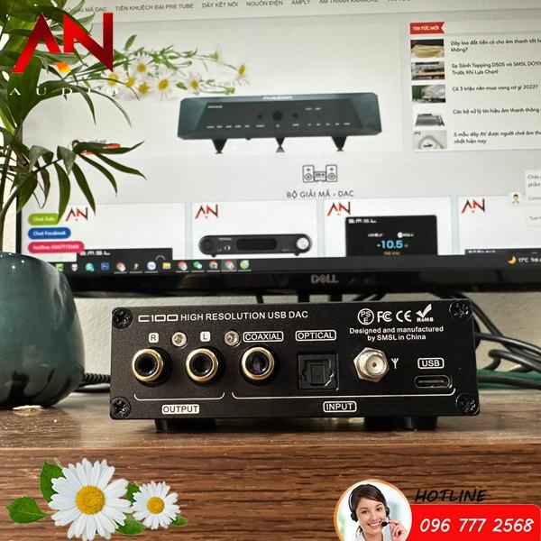 Giải Mã DAC SMSL C100 Hỗ Trợ MQA- DSD 512- Chip Giải Mã AK4493S