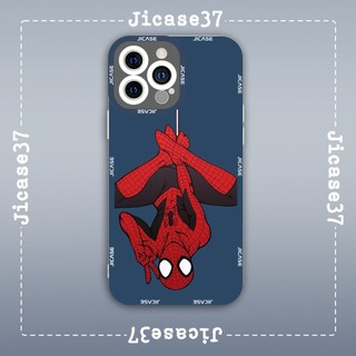 Ốp lưng iphone và samsung xiaomi oppo cạnh vuông Jicase Người Nhện Spider Man Đu Dây Marvel Comics