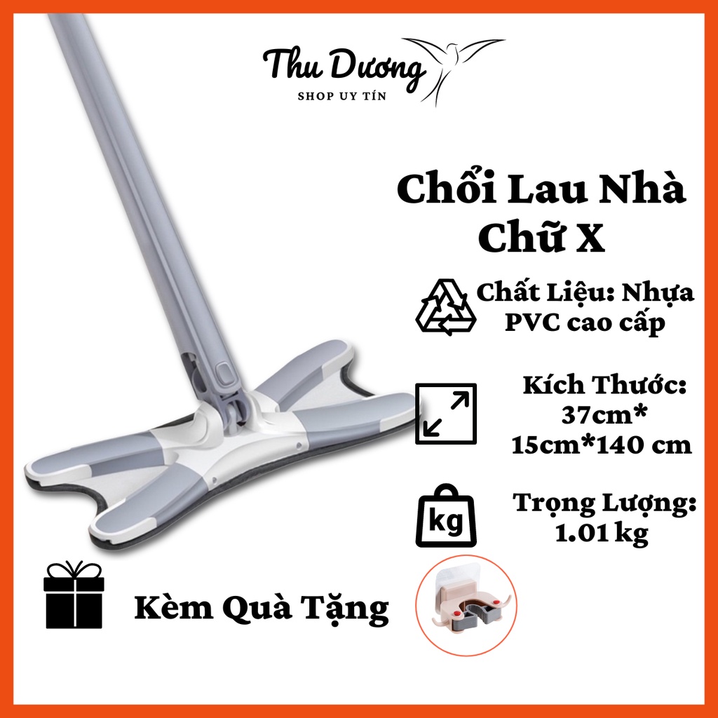Chổi Lau Nhà Tự Động Vắt Thông Minh Đầu Cây Lau Nhà Chữ X Tự Vắt Xoay 360 Độ-6868