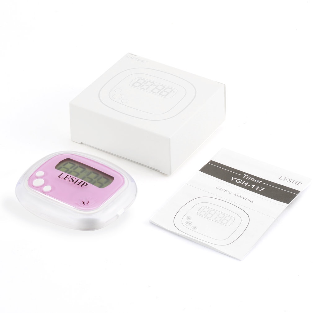 LESHP LCD 4 Digits Display Digital Magnetic Back Kitchen Timer Countdown Timer.