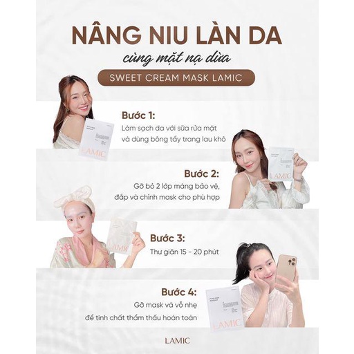 Mặt Nạ Dừa Dưỡng Da LAMIC