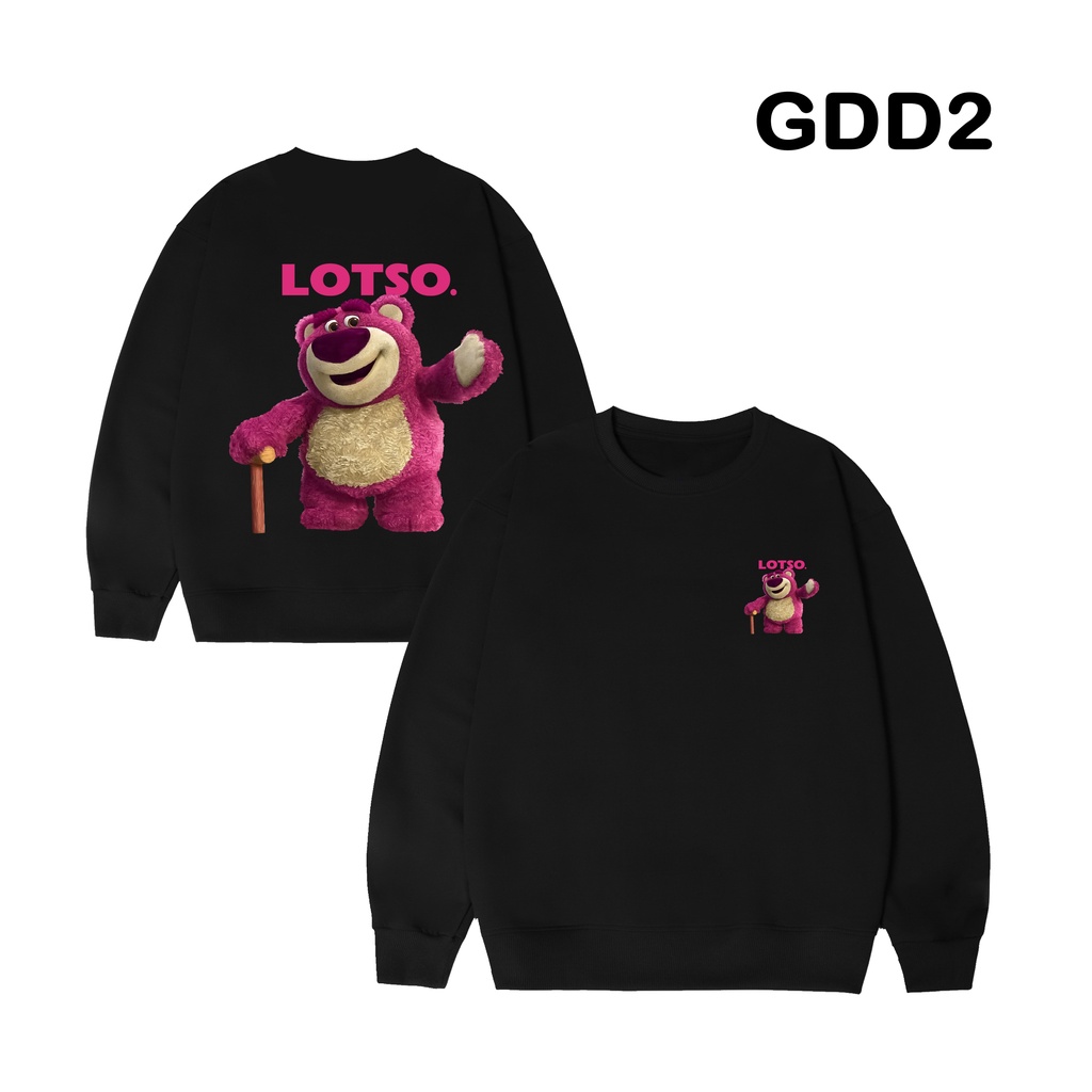 Áo Sweater Gấu Dâu LOTSO 02, dáng rộng, chất nỉ bông Hàn, nam nữ đều mặc được (Unisex) | BigBuy360 - bigbuy360.vn