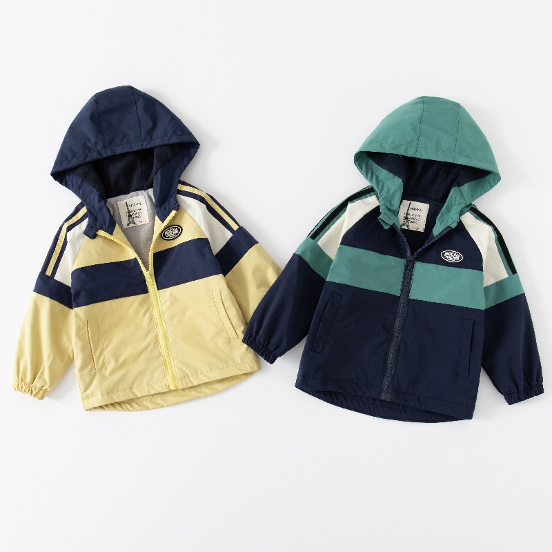 Áo khoác bé trai DINOKING Áo gió cho bé lót nỉ có mũ thu đông 2021 phù hợp trẻ em 2 - 7 tuổi AK18