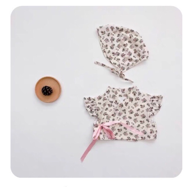 Set áo gile Hanbok- kèm mũ siêu xinh cho bé gái sz 7-11kg