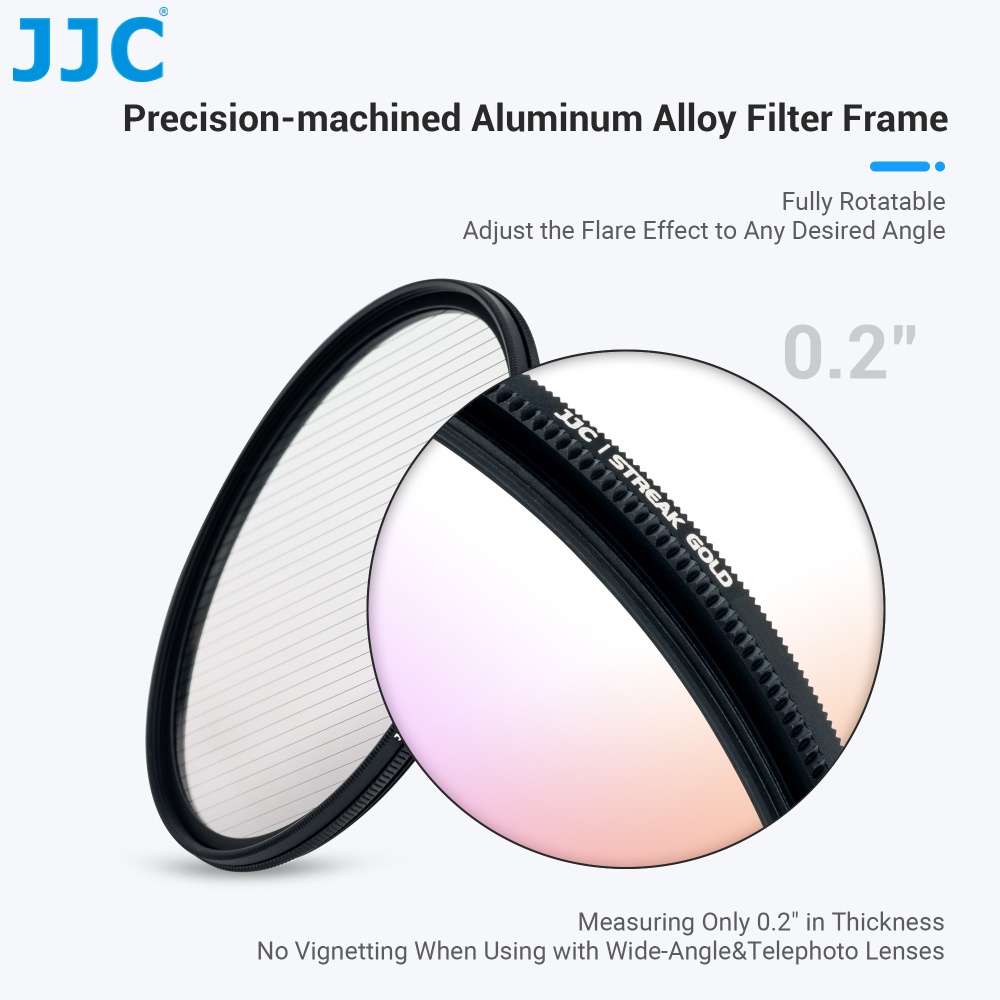 Kính lọc JJC F-GS 49 72 77 82mm cho lens camera SLR Mirrorless hiệu ứng Gold Streak