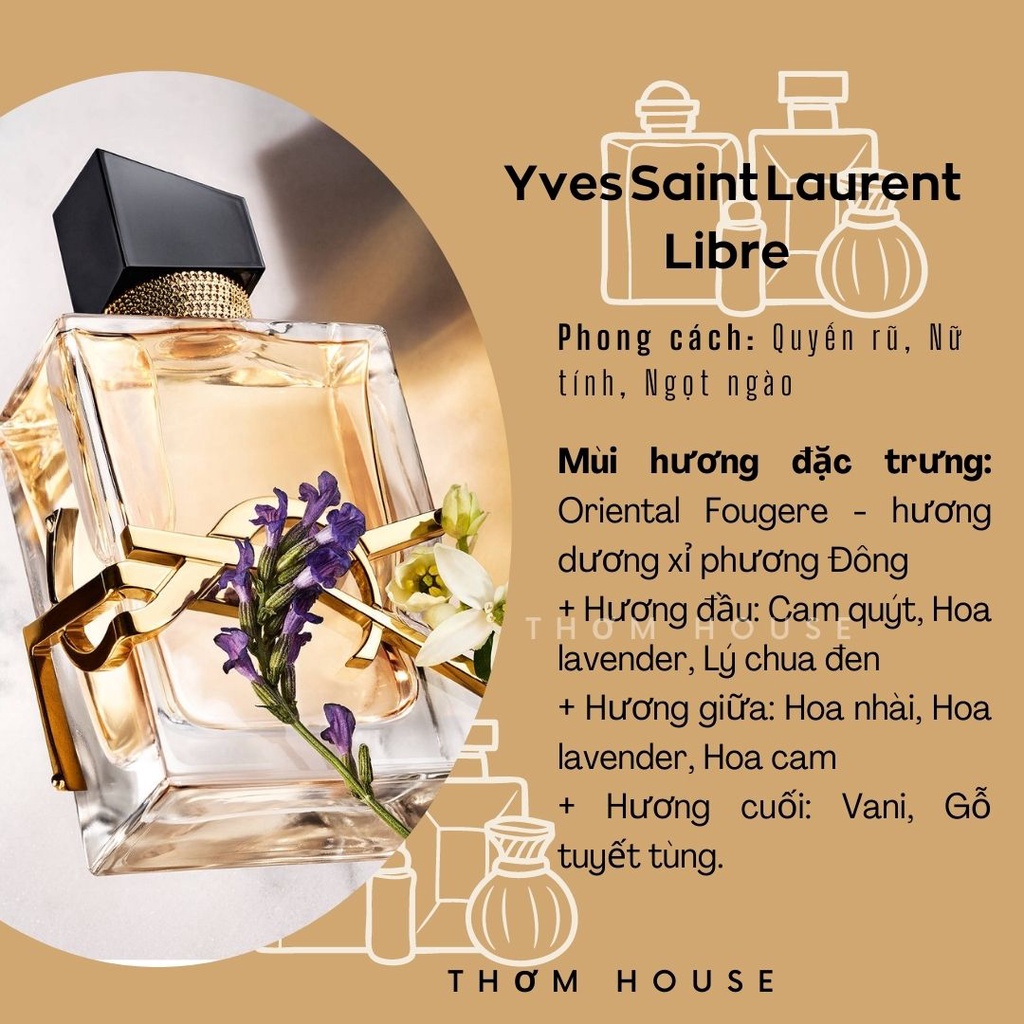 CB nước hoa nữ chiết ysl libre 10ml + narciso 10ml + GC bloom 10ml sale lớn ngọt mát thơ ngây thơm house - D2 | BigBuy360 - bigbuy360.vn