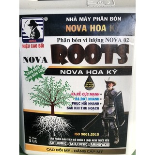 Phân bón Roots Nova Hoa Kỳ cal 5 lít