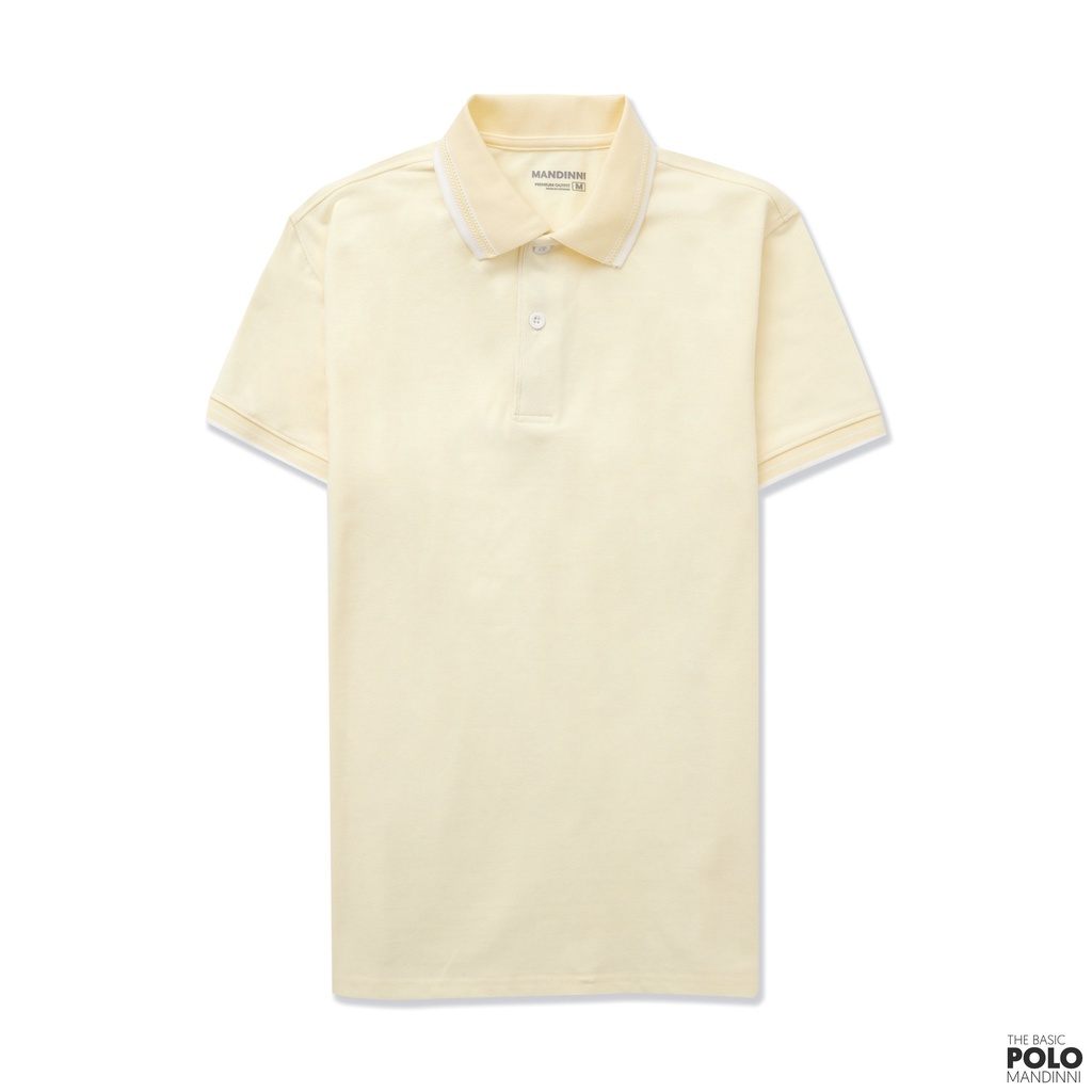 Áo thun polo nam cổ bẻ MANDINNI basic MBS 02 chất Cotton 4 chiều thấm hút co giãn