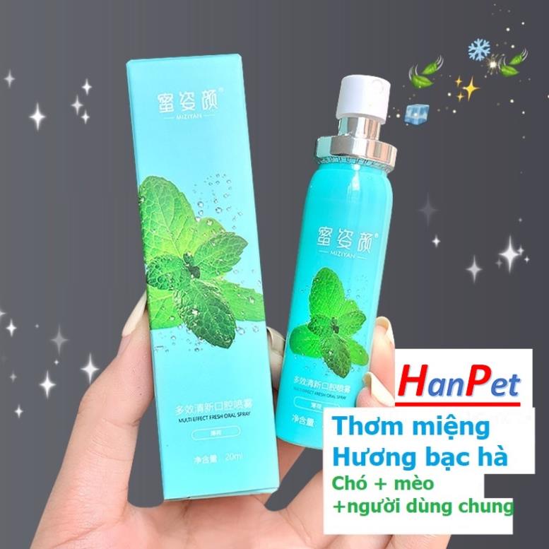 Xịt bạc hà Orgo- 20ml thơm miệng chó mèo