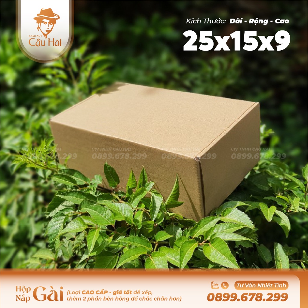 Set 50 hộp carton nắp GÀI 25x15x9