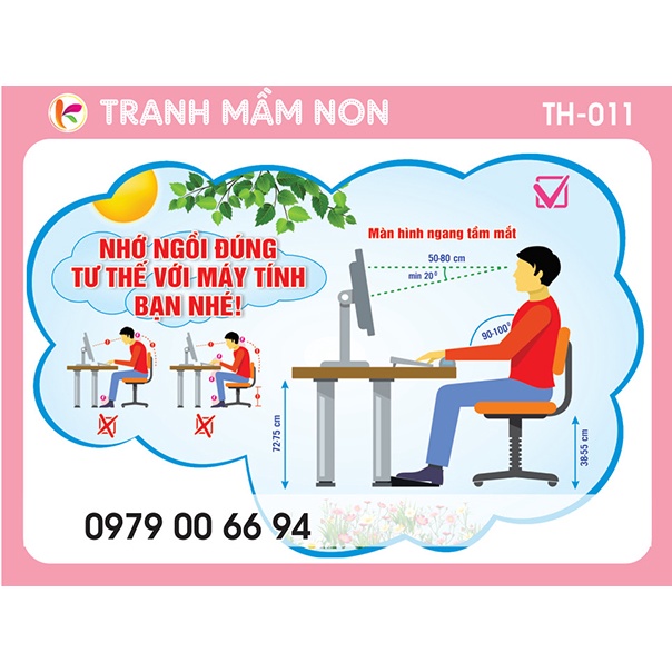 Tranh decal TRANG TRÍ PHÒNG TIN HỌC -TH-011