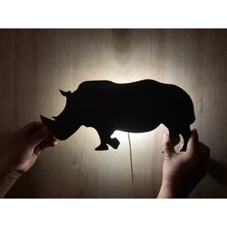 Đèn hình tê giác treo tường, đèn decor treo tường, đèn ngủ em bé hình thú - Vinaoffice