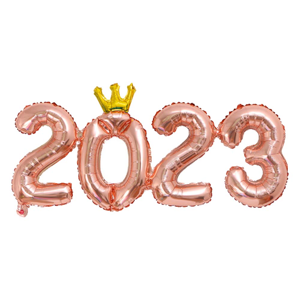 2023 Bóng bay năm mới hạnh phúc Lá nhôm Số bóng bay trang trí tại nhà cho các trang trí tiệc mừng Giáng sinh năm mới