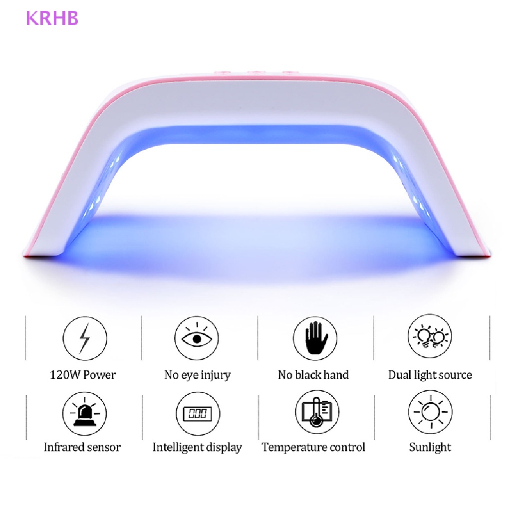 Đèn Hong Khô Móng Tay Bằng Tia UV 120W Cảm Biến Thông Minh Mới