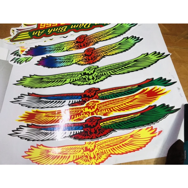 Tem Đại bàng dán xe tải các màu  95x15cm