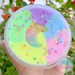 Unicorn cloud slime kèm charm 200ml - slime mây slime tuyết siêu mịn 5 màu pastel