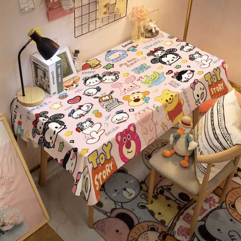 Khăn Trải Bàn In Họa Tiết Hoạt Hình Disney Đáng Yêu Trang Trí Phòng Bé Gái