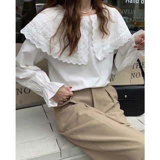 AN676-áo babydoll kiểu viền ren