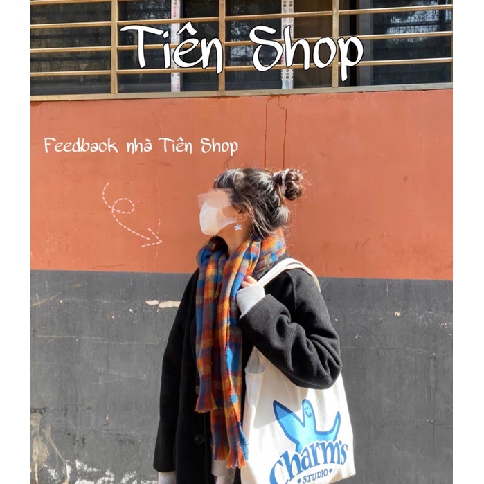 🌱 LOẠI 1- XỊN - KHĂN LEN KẺ TUA RUA VINTAGE RETRO HÀN QUỐC KHĂN ĐÔI NAM NỮ 🍃