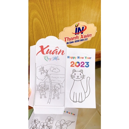 Lì xì in sẵn hoa