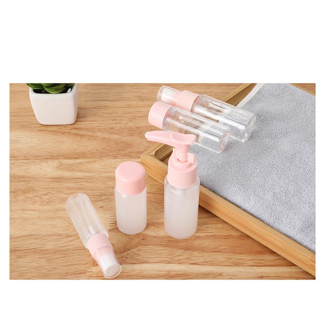 Bộ chiết mỹ phẩm du lịch 7 món/ 9 món nhỏ gọn tặng kèm túi zip nhựa