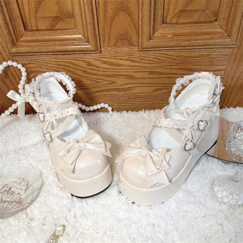 Giày Búp Bê Da Phong Cách Lolita Xinh Xắn Cho Nữ Y2k