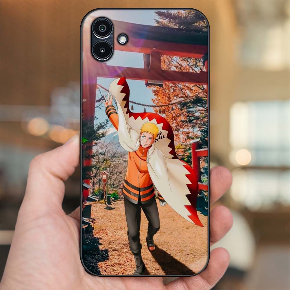 Ốp lưng Samsung A04 viền đen in hình Uzumaki Naruto