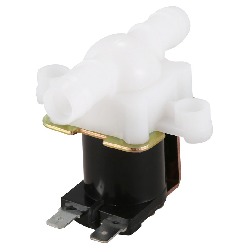 Ống 3 '8 inch 12VDC Barb Van điện từ Thân nhựa 12 volt DC cho vòi tự động Vòi uống nước-không áp suất. trắng và đen