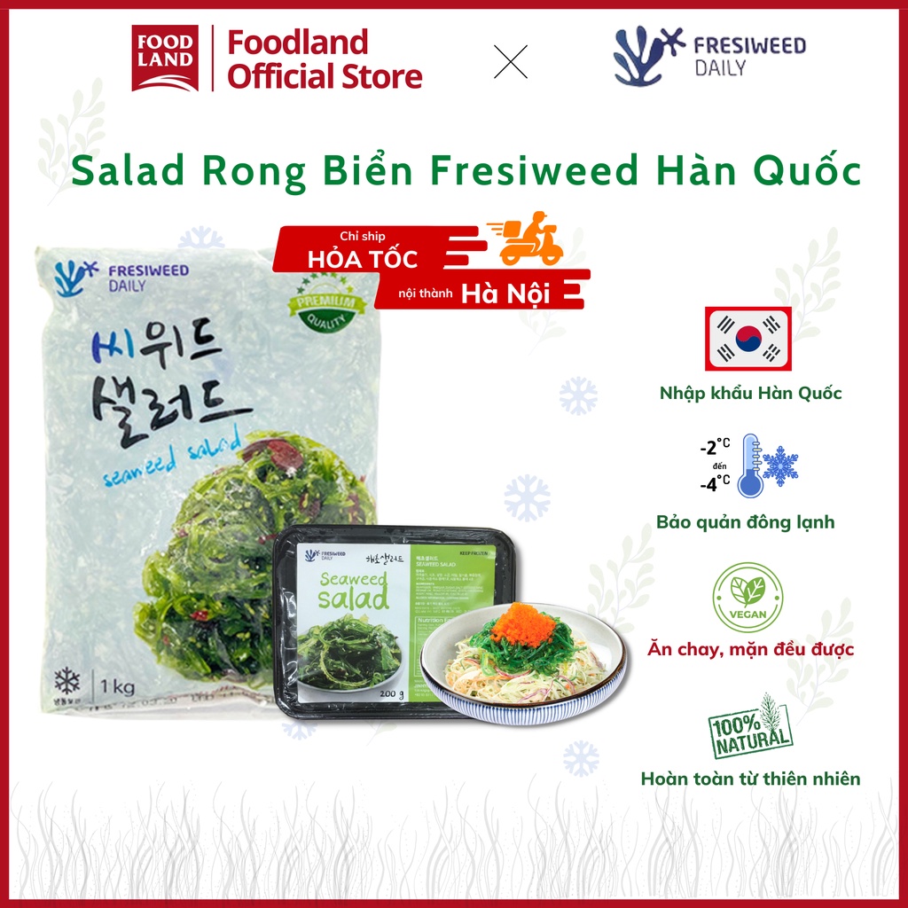 Xa Lát Salad Rong Biển, Rong Biển Tươi Trộn Mè Hiệu Fresiweed 200G -1KG - Foodland