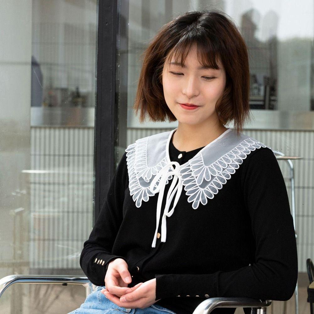 Mxgoods Áo Choàng Mini Cổ Búp Bê Tháo Rời Được Phong Cách Vintage Hợp Thời Trang Nữ