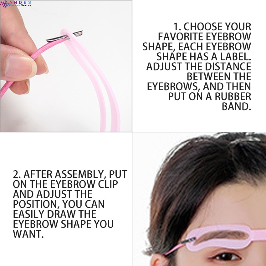 Bộ 4 Khuôn Kẻ Lông Mày Tạo Hình Thời Trang Có Thể Tái Sử Dụng