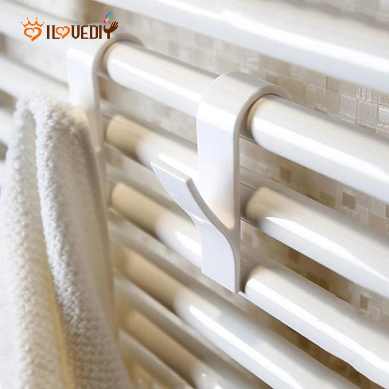 Bộ 2 Móc Treo Khăn Quàng Cổ Đa Năng Tự Dính Không Cần Đóng Đinh Tiện Dụng Cho Nhà Bếp / Phòng Tắm