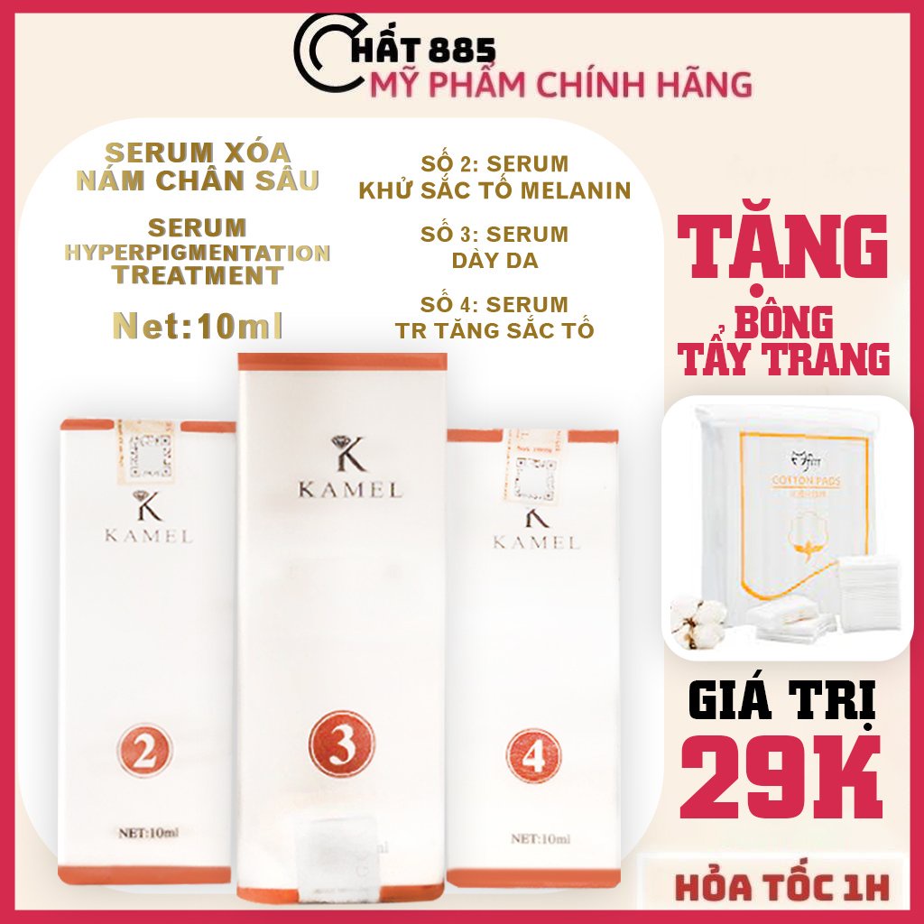 {TẶNG MẶT NẠ DƯỠNG TAY VÀ BÔNG TẨY TRANG} Bộ serum xóa nám chân sâu KARMEL tại spa và nhà