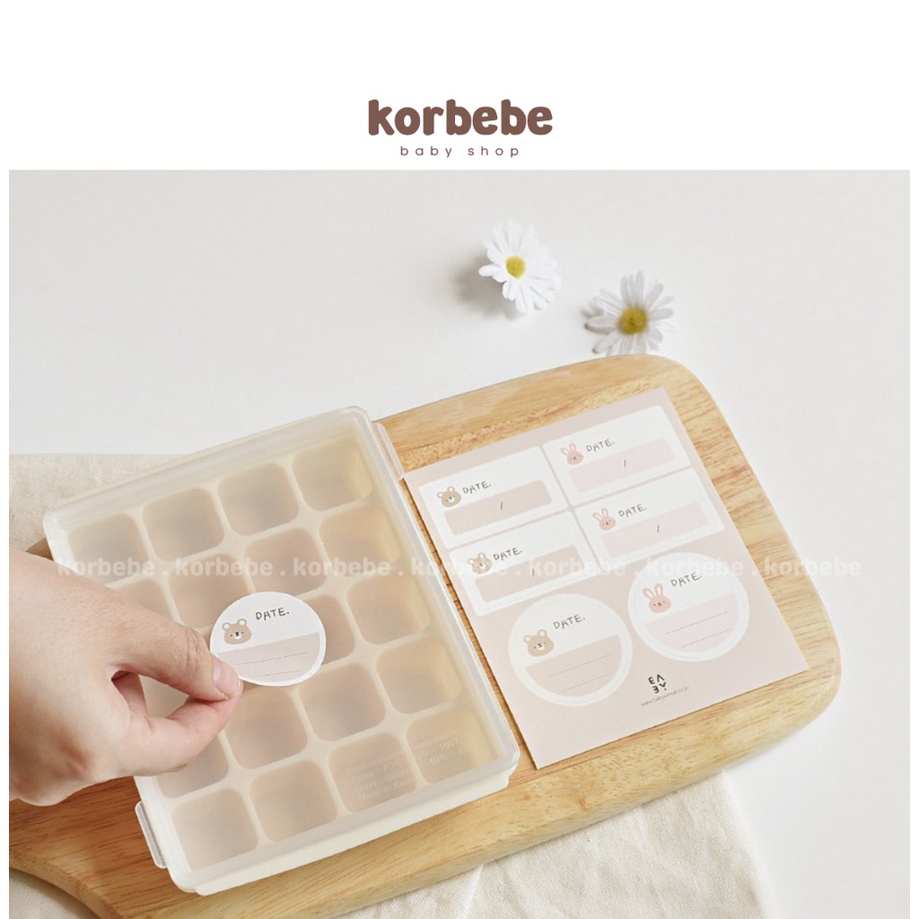 Khay trữ đông đồ ăn dặm silicone cho bé Baby & I Hàn Quốc