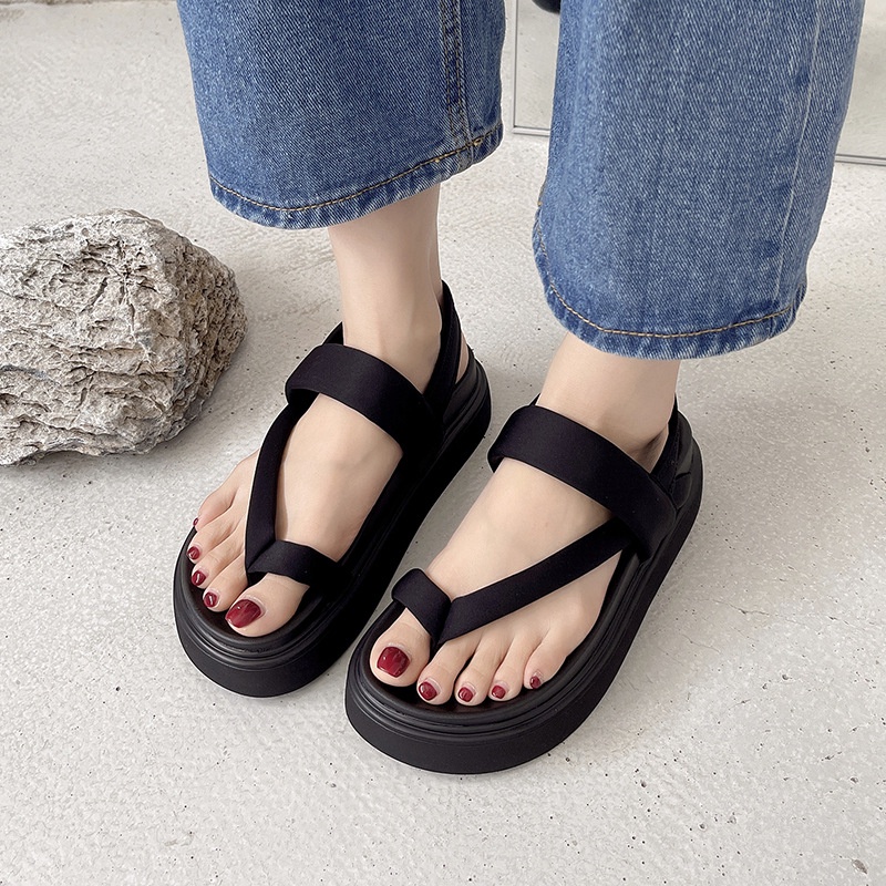 Dép Sandal Đế Dày Thoải Mái Thời Trang Đi Biển Cho Nữ