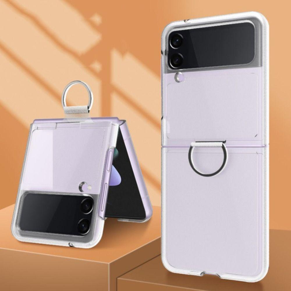 Ốp Điện Thoại Nhựa PC Cứng Chống Sốc Chống Rơi Có Nhẫn Đỡ Cho Samsung ZFlip4 1PC TAYLOR1