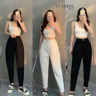 QUẦN BAGGY JEAN NỮ CẠP CAO-CS