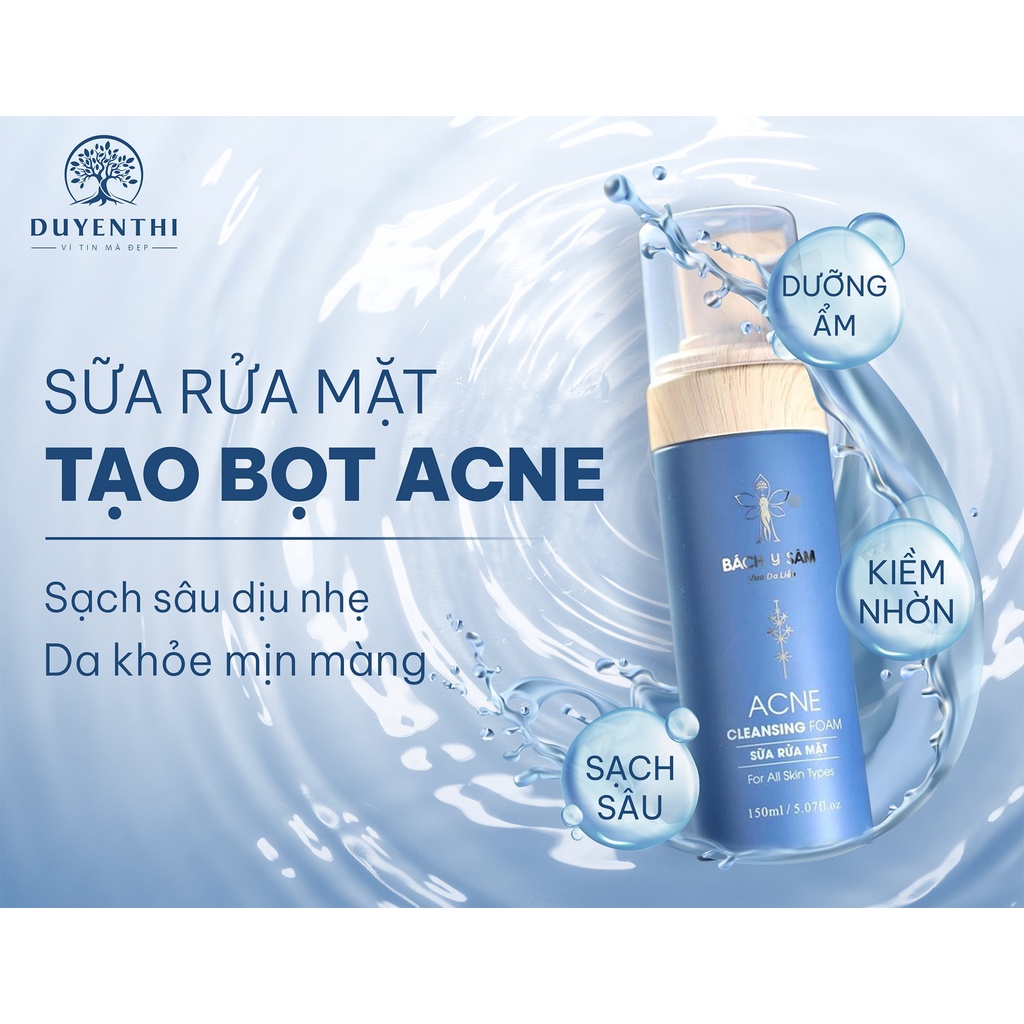 Sữa Rửa Mặt Tạo Bọt Vitamin B5 Bách Y Sâm Mẫu mới 2023 150ml