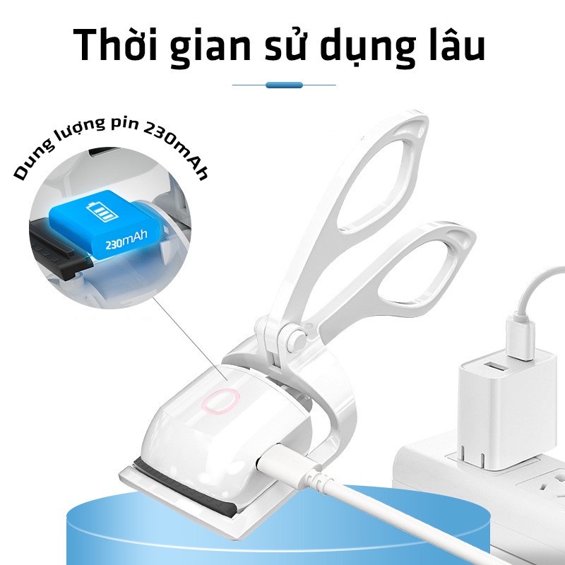 Máy uốn my nhiệt - Kẹp mi nhiệt thông minh, nhỏ gọn đa năng làm cong nhanh chóng, sạc điện