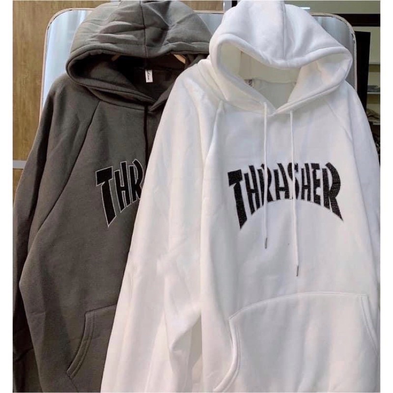 Áo Hoodie nỉ bông chữ thêu siêu xinh, from áo unisex dáng rộng thụng ống tay bồng - hàng có sẵn