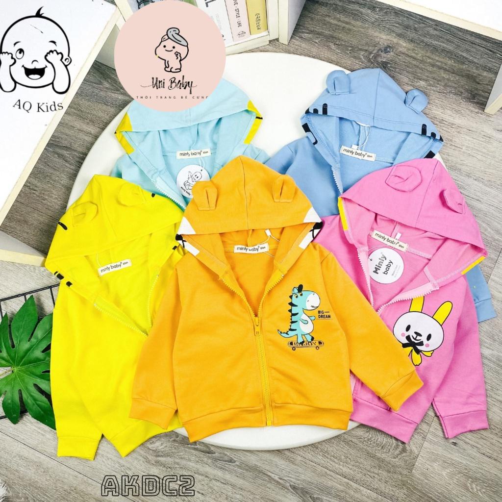 [BÉ 18-28kg] Áo Khoác Chống Nắng Minly Baby Vải Da Cá Dày Dặn, Phối Tai Thỏ Dễ Thương Size 130-170 Cho Bé Unibaby AKDC