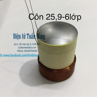 coil (côn) loa bass 25,9  6 lớp nhôm.-Linh kiện thay thế sửa chữa loa