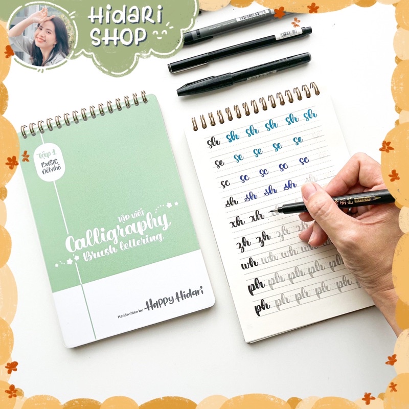 Sổ Luyện Chữ Calligraphy - Tập Viết Calligraphy Brush Lettering | Hidari