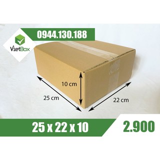 Combo 60 hộp carton 25x22x10