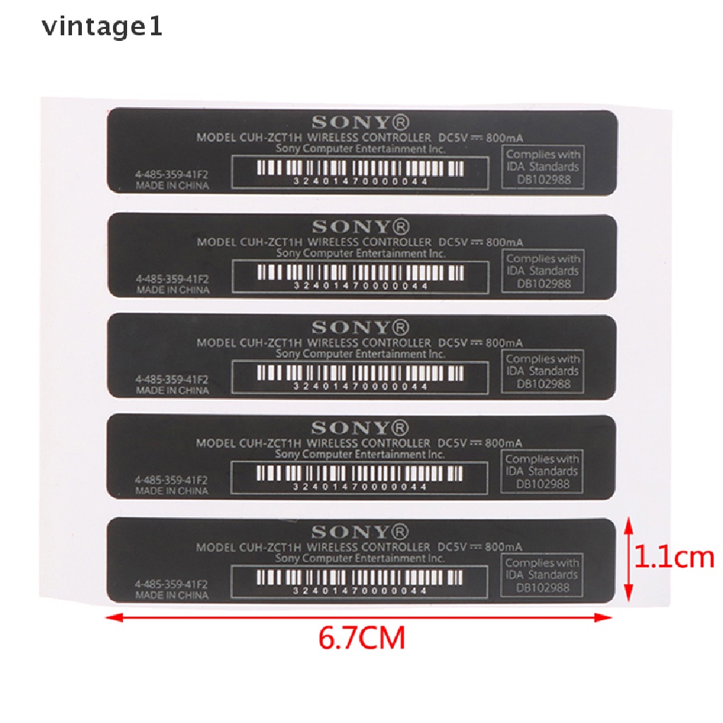 Set 1  5 Miếng Dán Hình Dán Mã Vạch Cho Tay Cầm Điều Khiển PS4