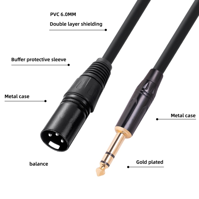 Dây Cáp LIDU1 Cân Bằng 6 35mm TRS Port Sang 3-pin XLR 1 4 TRS Sang XLR